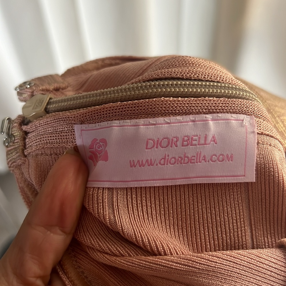 NEW  DIOR BELLA Gold Rose Bandage Dress Size XS - Picture 11 of 13